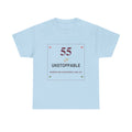 55 & Unstoppable Tee — Milestone Birthday T-Shirt for Women
